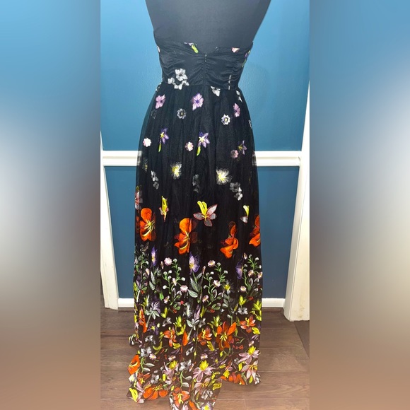 Lilly’s Kloset black chiffon floral gown - Picture 5 of 5